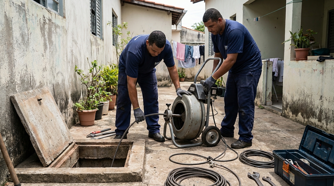 Desentupimento de rede de esgoto em Porto Velho‑RO