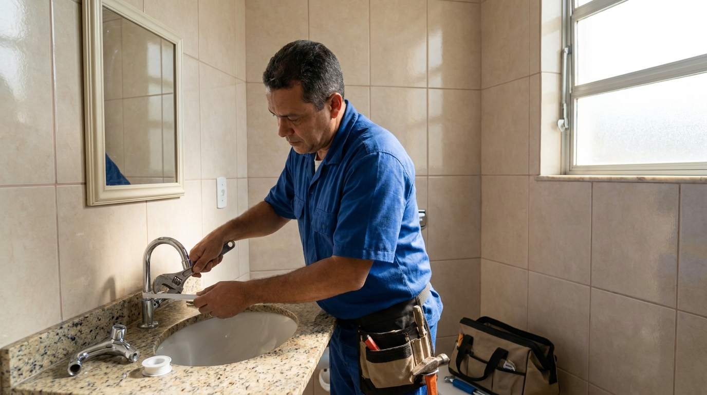 Instalação de torneira de banheiro em Porto Velho‑RO
