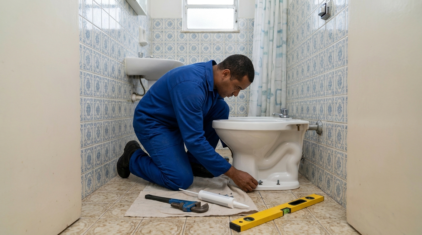 Instalação de vaso sanitário residencial em Porto Velho‑RO